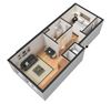 East of Eleven Apartments Buckman 3D Floor Plan